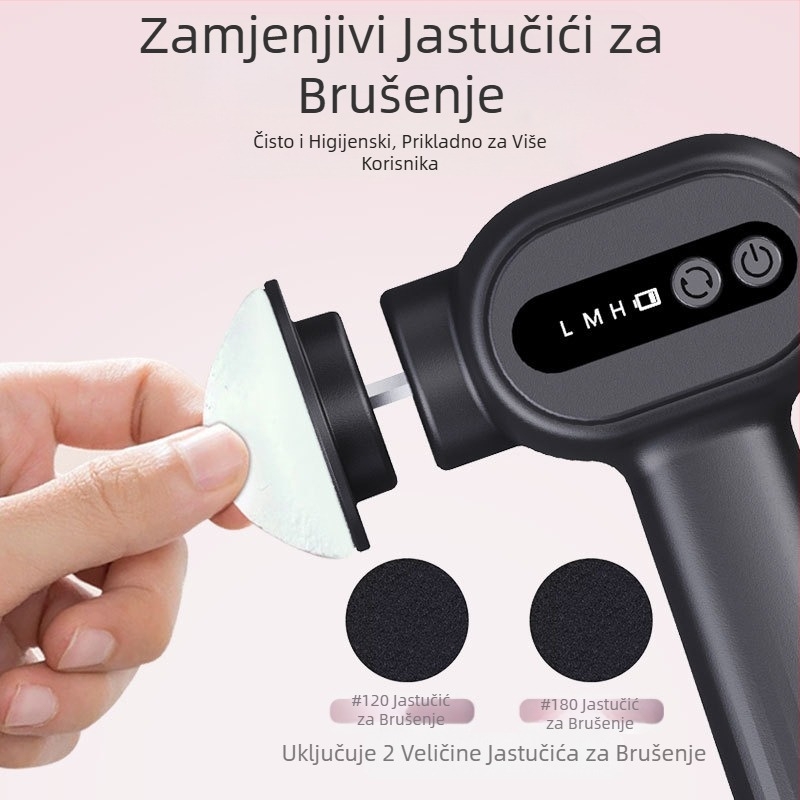 Prekogranični novi proizvodni artefakt za uklanjanje mrtve kože, vodootporni aparat za pedikuru, žuljevi, pedikura sa 6 brzina s bazom, proizvođač električnih brusilica za stopala