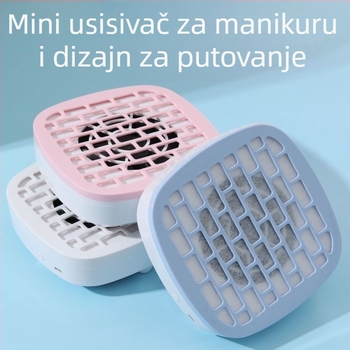 Visoko usisni tihi usisavač za poliranje noktiju, prijenosni usisavač za nokte, poseban mali sakupljač prašine za uklanjanje noktiju