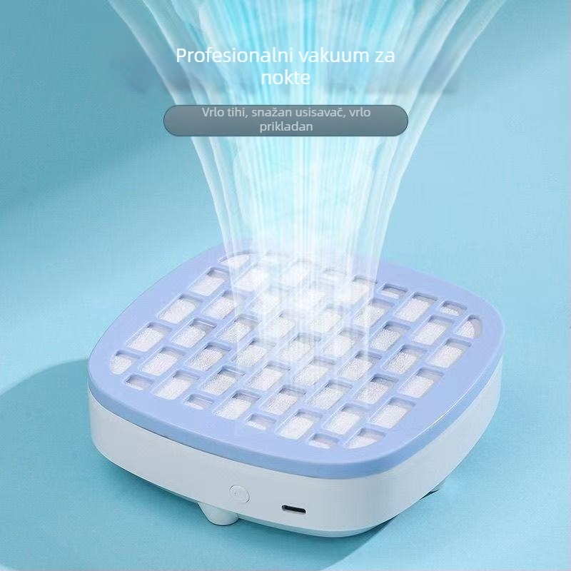 Visoko usisni tihi usisavač za poliranje noktiju, prijenosni usisavač za nokte, poseban mali sakupljač prašine za uklanjanje noktiju