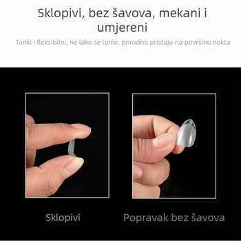 Lak za nokte, sklopivi, bešavni list za nokte, sjajni matirani ultra tanki ekstenzijski flaster za umjetne nokte, 240 komada u kutiji