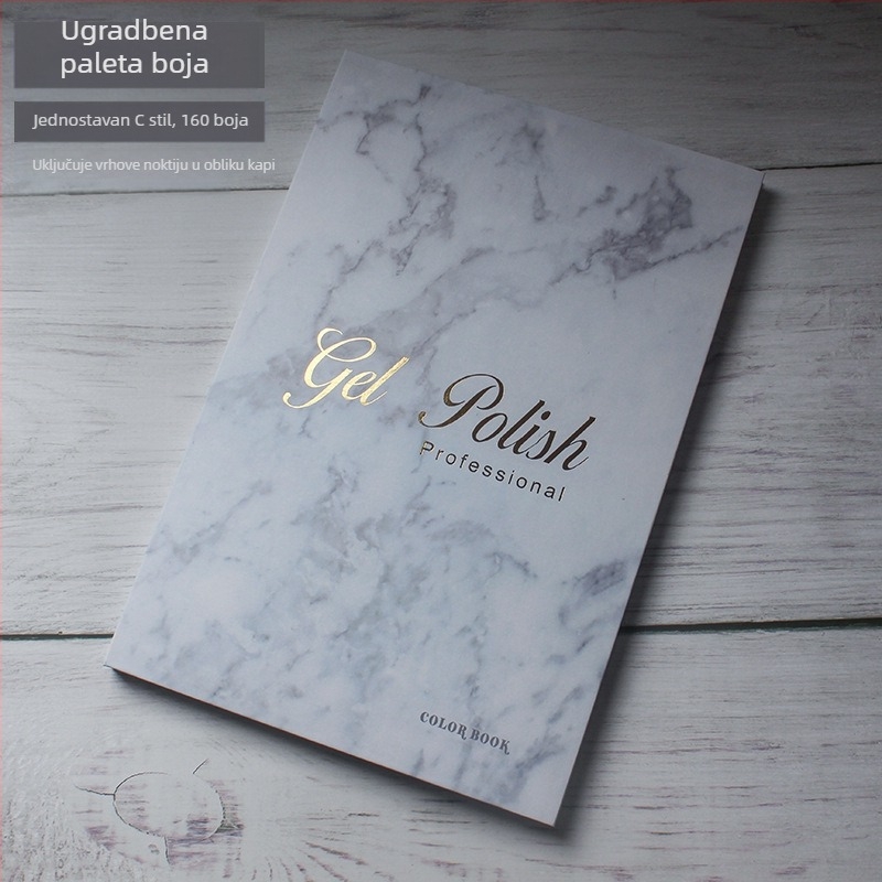 Veleprodaja alata za nail art, okvir za fotografije, ploča za izlaganje uzoraka, stalak za uzorke, otporan na prašinu, lakovi za nokte, ploča s bojama za gel, kartica za izlaganje noktiju 160 boja