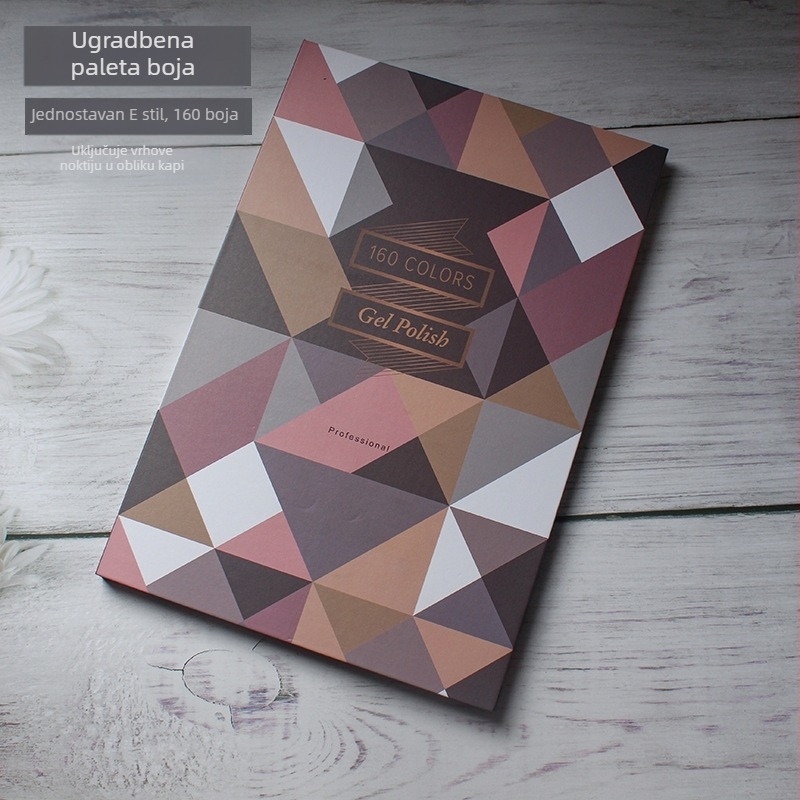 Veleprodaja alata za nail art, okvir za fotografije, ploča za izlaganje uzoraka, stalak za uzorke, otporan na prašinu, lakovi za nokte, ploča s bojama za gel, kartica za izlaganje noktiju 160 boja