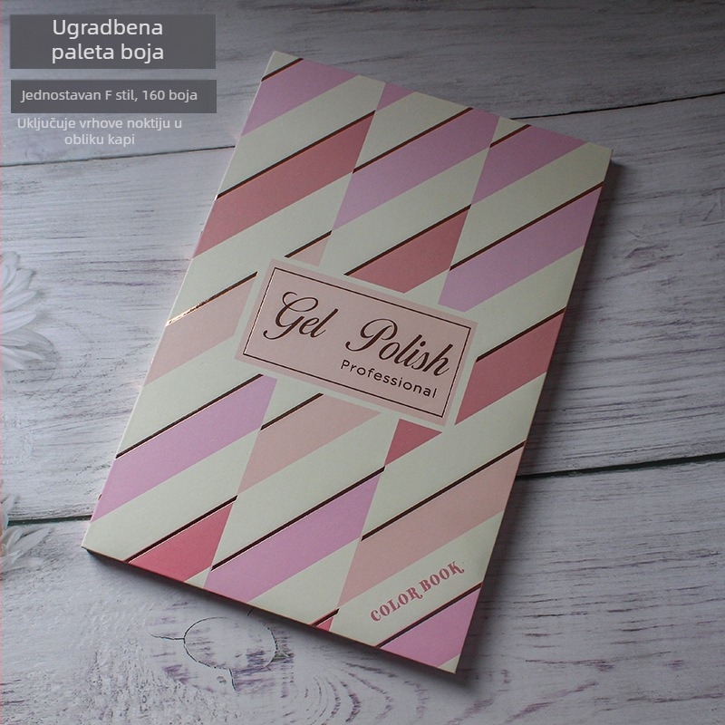 Veleprodaja alata za nail art, okvir za fotografije, ploča za izlaganje uzoraka, stalak za uzorke, otporan na prašinu, lakovi za nokte, ploča s bojama za gel, kartica za izlaganje noktiju 160 boja