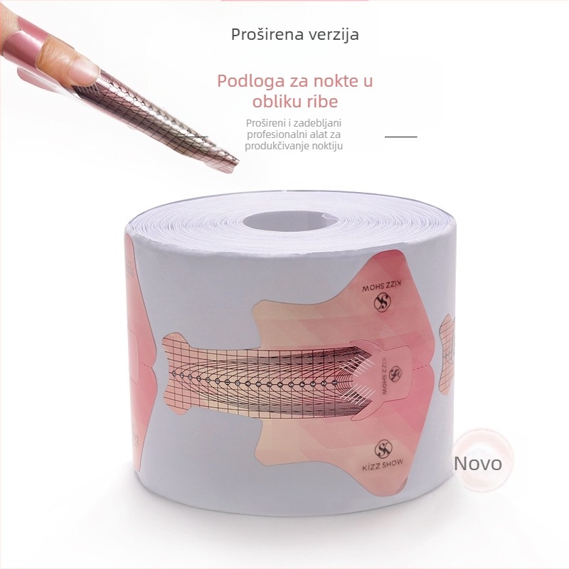 Prekogranični novi produženi odvojivi držač papira u obliku ribe za francusku fototerapiju, alat za ekstenzije, držač papira 100/300 komada