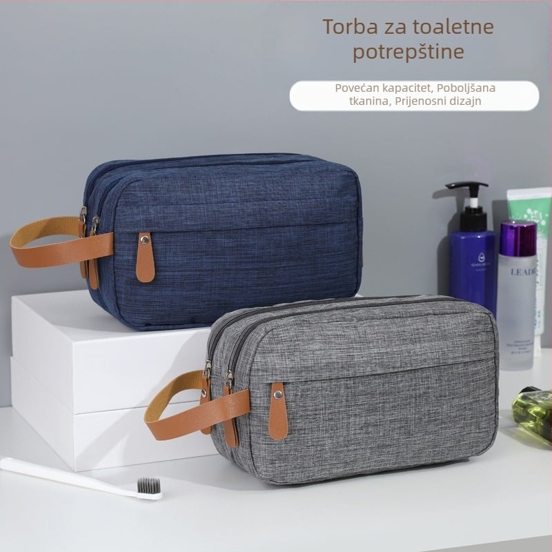 Kationska putna torba za pohranu, razdvojena torba za toaletni pribor, prijenosna kozmetička torba velikog kapaciteta za muškarce, poslovna putovanja