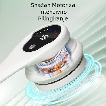 Električna četka za kupanje i tuširanje Cross-Border, vodootporna, s dugom ručkom, četka za kupanje s blatom za kutove, pet rotirajućih električnih četki za kupanje