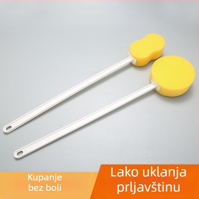 Četka za trljanje s dugom drškom, blatna kupka za trljanje leđa, mekana četka, četka za trljanje leđa, četka za pranje tijela, spužvasta kuglica