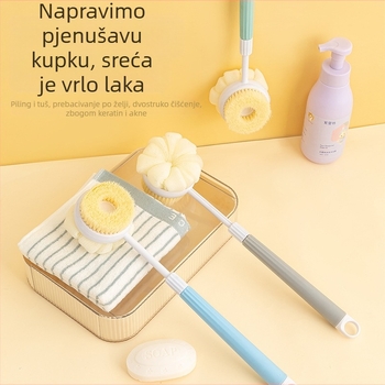 Uvlačiva četka za kupanje, četka za kupanje s artefaktom i mekom dlakom, četka za kupanje s četkicom za trljanje leđa, četka za blato, duga četka za kupanje s četkicom za trljanje leđa