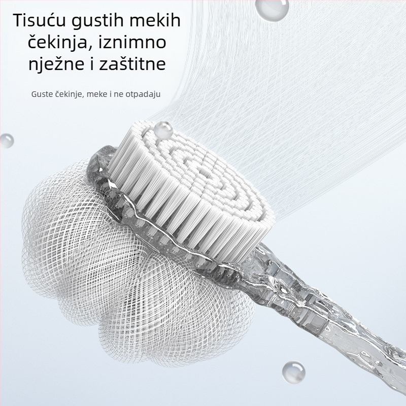 Trljanje leđa četke za kupanje ne zahtijeva dugu dršku četke mekana četka dvostrana četka za kupanje blato za uklanjanje pepela artefakta leđa četke za kupanje
