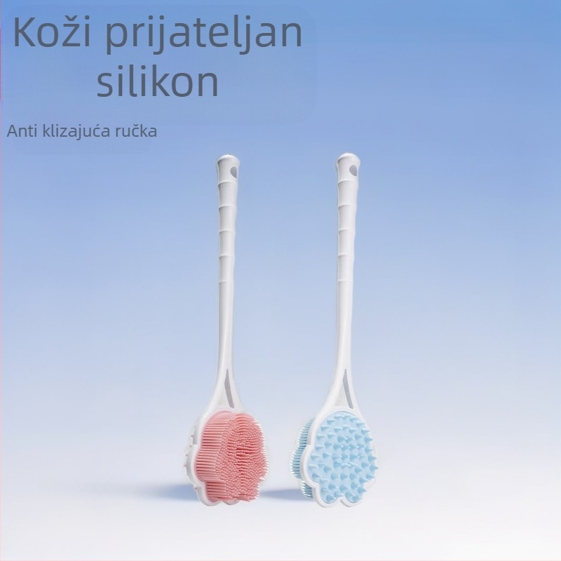 Prekogranična slatka medvjeđa šapa za kupanje, artefakt s dugom ručkom, silikonska četka za kupanje, stražnja dvostrana četka za masažu šampona