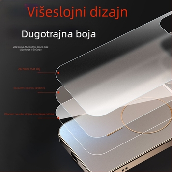 Pogodno za Iphone16 Promax magnetska maska za telefon s velikim prozorom, matirana, srebrnasta, trenutno se pretvara u zaštitnu masku za Apple 17
