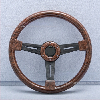 Prekogranična, najprodavanija modifikacija automobila, 14-inčni volan od breskvinog drveta, ABS, retro ravni, bez logotipa, univerzalna modifikacija