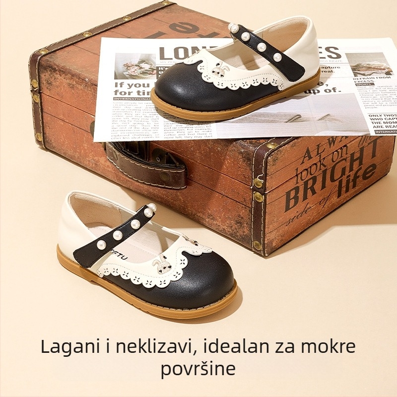 Carter Rabbit 2024 Nove jesenske male kožne cipele u britanskom akademskom stilu, cipele princeze Mary Jane, cipele za dječake i djevojčice, studentske cipele
