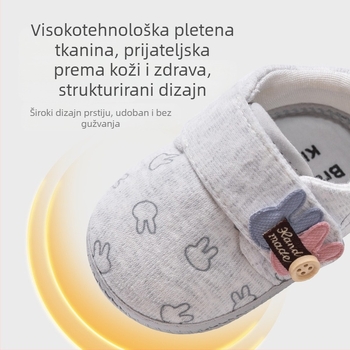 Cipele za novorođenče s crtanim filmovima, protuklizne, za hodanje od 3 do 12 mjeseci, s mekim potplatom, za unutarnju upotrebu, protuklizne i otporne na habanje