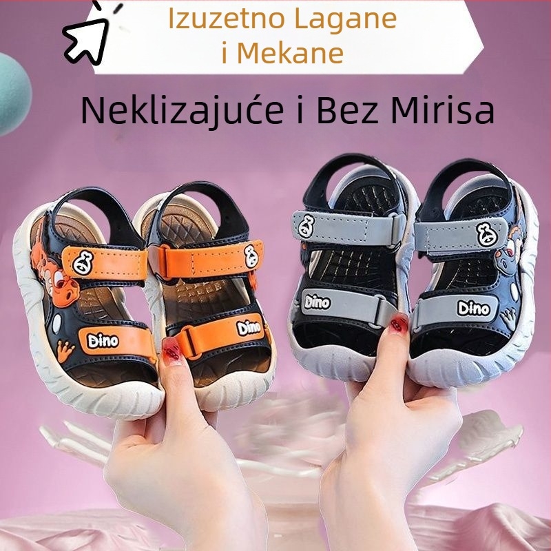 Nove dječje sandale za dječake 2025. Ljeto, nove male srednjoškolce s mekim dnom, neklizajuće cipele za plažu, moderne dječje