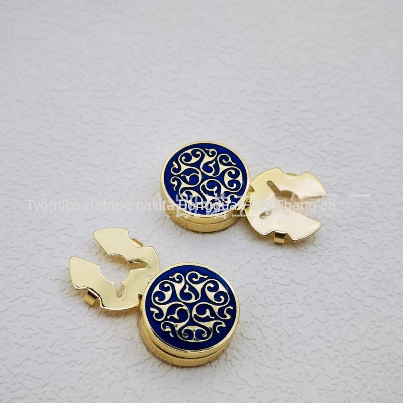 Manžete Dodaci Kreativni plavi uzorak gumba za muškarce i žene Poslovni francuski crno-bijeli točkice uljem Ukrasni gumbi Kopča za kravatu