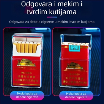 HB209B prozirna gradijentna kutija za cigarete 20 ABS plastična preklopna tanka prijenosna kutija za cigarete otporna na pritisak i vlagu