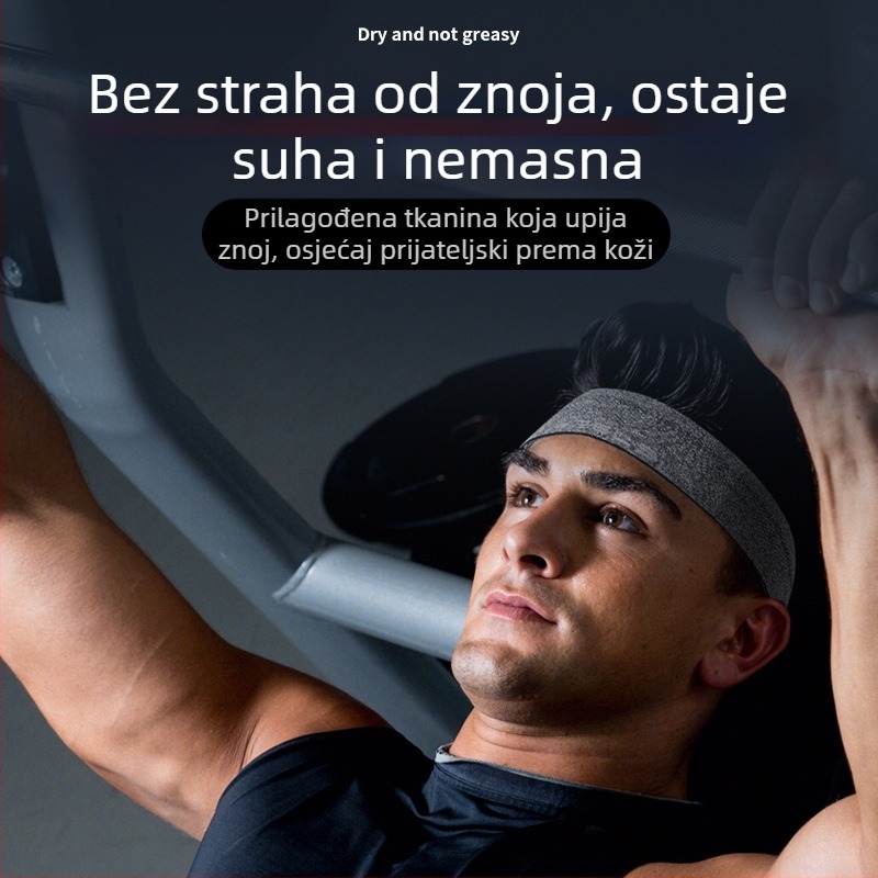 Wrels Sports traka za glavu, Traka za glavu, Traka za znoj, Oprema za fitness i košarku, Antiperspirant za trčanje koji upija znoj, Zaštita za glavu i marama za glavu koja upija znoj