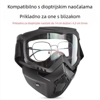Zlang taktička maska za vanjsku vožnju, skijaške naočale za trčanje, maska, leća 3 mm, vanjska CS zaštitna oprema