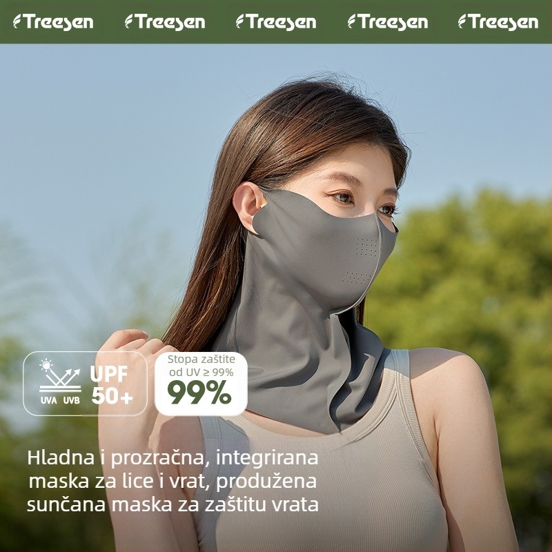 Yansen maska za zaštitu od sunca, maska za cijelo lice, stražnji dio vrata, Ice Silk 5D stereo maska za zaštitu od sunca, anti-UV, biciklistička