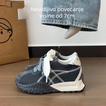 Male, veličine 3233, baletne cipele za žene, povećane unutarnje visine, Forrest Gump cipele, male, s debelim potplatom, prozračne, ležerne sportske ženske cipele