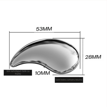 Nehrđajući čelik za ljepotu lica, strugač od polumjeseca, masaža očiju, ledeni/vrući oblog za oči