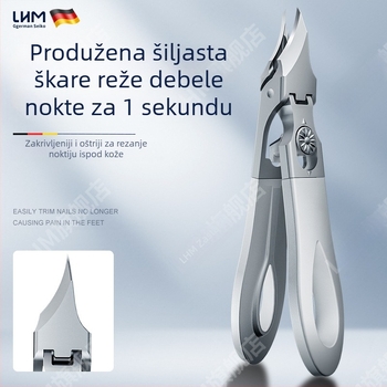 Novi vrhunski rezači za nokte, kliješta za utore noktiju, zaštita od prskanja, veliki otvor, rezanje debelih i tvrdih noktiju za mlade, kompaktni alat za manikuru