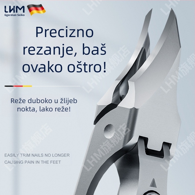 Novi vrhunski rezači za nokte, kliješta za utore noktiju, zaštita od prskanja, veliki otvor, rezanje debelih i tvrdih noktiju za mlade, kompaktni alat za manikuru