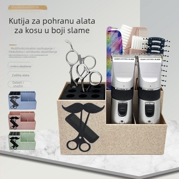 Alati za kosu i nokte, plastična kutija za pohranu, frizerski salon, brijačnica, stilist za kosu, kreativne stolne škare, utičnica