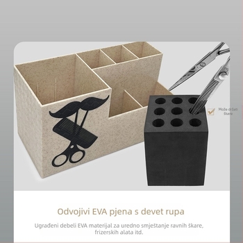 Alati za kosu i nokte, plastična kutija za pohranu, frizerski salon, brijačnica, stilist za kosu, kreativne stolne škare, utičnica