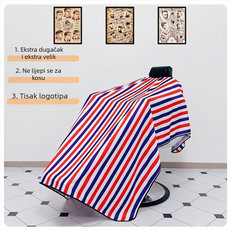 2 m ekstra veliki šal za brijačnicu, ekstra veliki antistatički, vodootporan, neljepljiva kosa, velika veličina, posebno napravljen za nokte