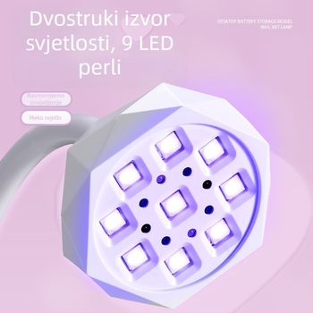 Stolna lampa za nokte Lotus s inteligentnim senzorom i zaslonom, UV lampa za sušenje, brzosušeća lampa za pečenje noktiju