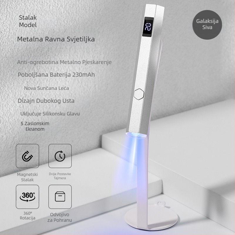 Manikura treće generacije nadograđena jednom riječju s zaslonom, prijenosna fototerapijska lampa za pohranu energije, ručna lampa s dva stupnja prijenosa