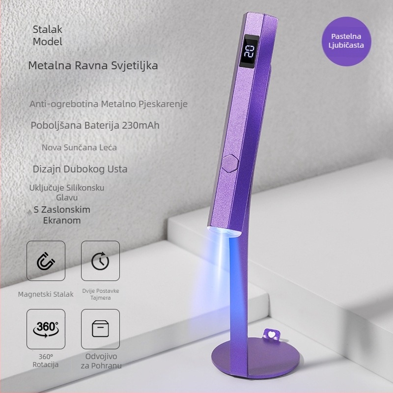 Manikura treće generacije nadograđena jednom riječju s zaslonom, prijenosna fototerapijska lampa za pohranu energije, ručna lampa s dva stupnja prijenosa