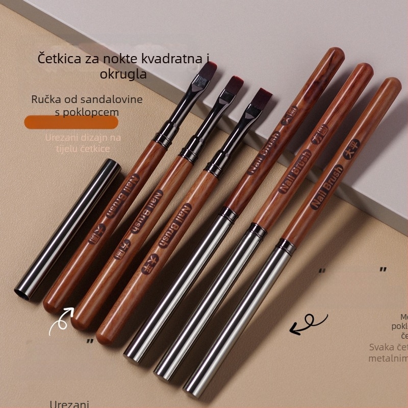 Olovka za manikuru Velika, velika kvadratna olovka za fototerapiju Velika ravna glava s poklopcem Štap od sandalovine Velika široka okrugla građevinska olovka Alati za manikuru