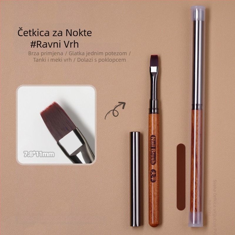 Olovka za manikuru Velika, velika kvadratna olovka za fototerapiju Velika ravna glava s poklopcem Štap od sandalovine Velika široka okrugla građevinska olovka Alati za manikuru