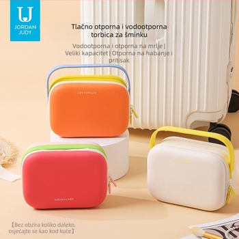 Prijenosna kozmetička torba, Torba za pohranu kozmetike velikog kapaciteta s pregradama, Vodootporna i otporna na pritisak prijenosna kozmetička torba, Putna torba za toaletne potrepštine