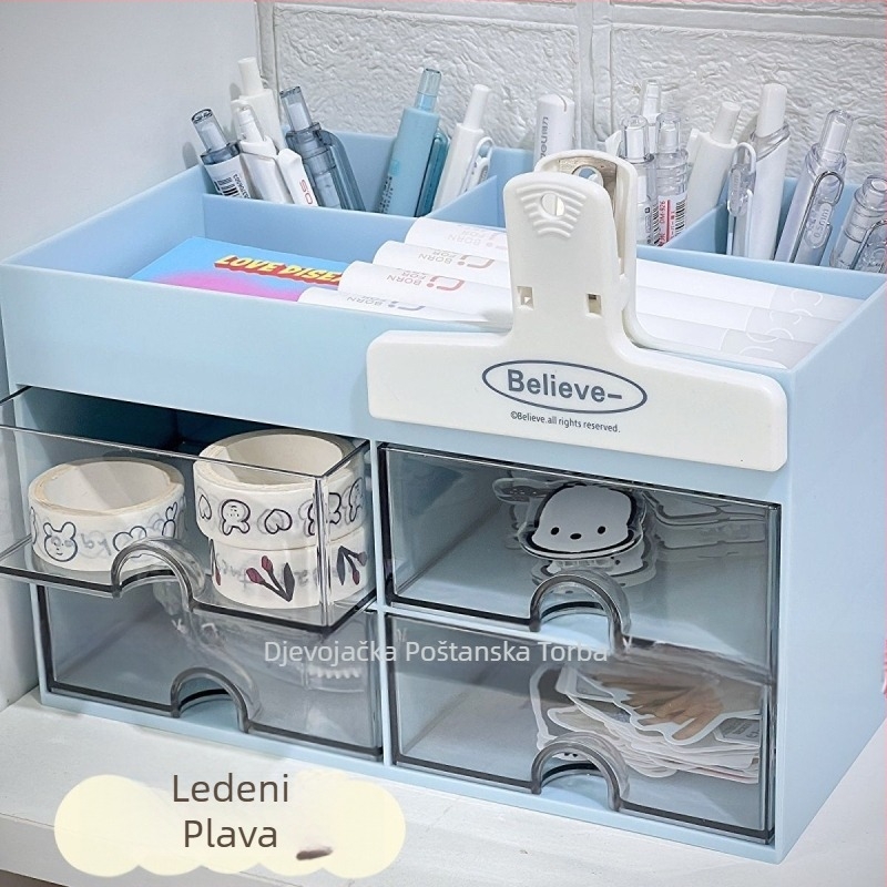 Stationery Hand Account Student Desktop Storage Box Ladica-Type Organizator Dječji pribor za kosu Stolni račun Držač za olovke Polica za pohranu