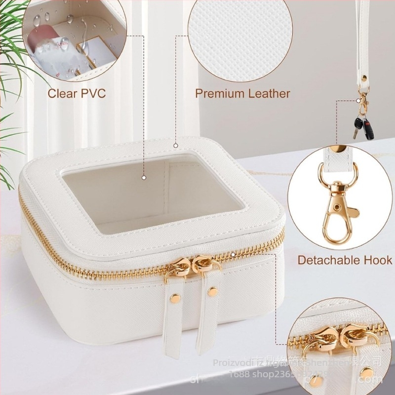 Mini prozirna kozmetička torbica, slatka kožna torbica za šminku, organizator za novčanik, osnovni organizator za auto