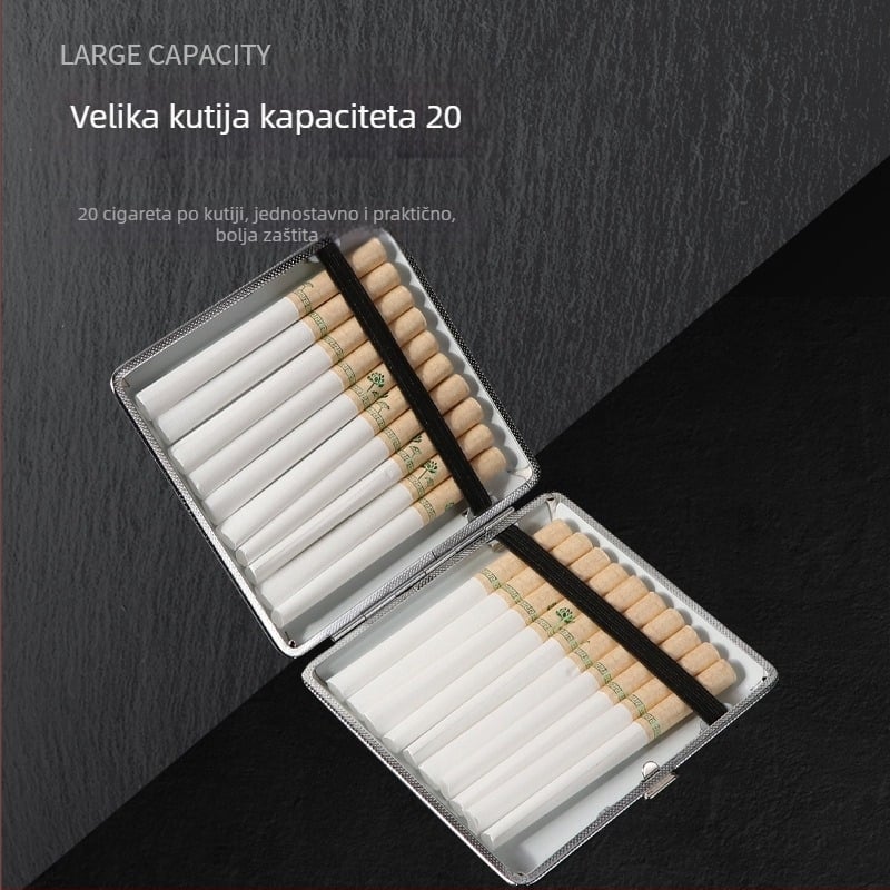 Kožna kutija za cigarete, pakiranje od 20 muških cigareta, odvojena kutija za cigarete otporna na vjetar