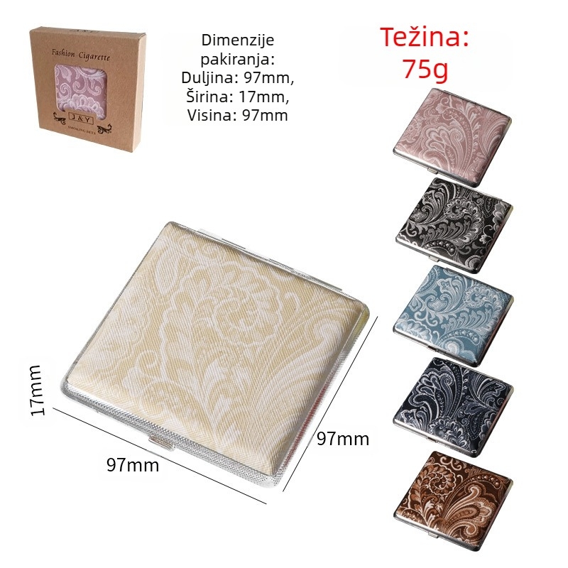Kožna kutija za cigarete, pakiranje od 20 muških cigareta, odvojena kutija za cigarete otporna na vjetar