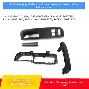 Odgovara za Volkswagen Golf 4 Jetta Mk 98-04, set bočnih ručki za vrata i prozore od 0,2 kg