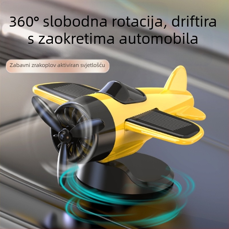 Kreativni nakit, Rotirajući avioni na solarni pogon, Novi trendi dinamični ukrasni pribor za igru u automobilu, Straddle