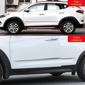 EJV auto traka protiv sudara vrata traka protiv ogrebotina naljepnica protiv ogrebotina karoserija vrata bočna zaštita ukrasna traka svijetla traka ljepljiva naljepnica