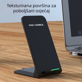 Pametni bežični punjač za mobilne telefone s dvostrukom zavojnicom od 15 W, vertikalni prijenosni sklopivi, brzo punjenje, stolni stalak