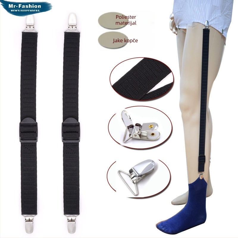 Prekogranična opskrba europskih i američkih muških košulja otpornih na gužvanje, kopčicom s 3 kopče za muški pojas za podvezice 2,5 cm, šipka Y