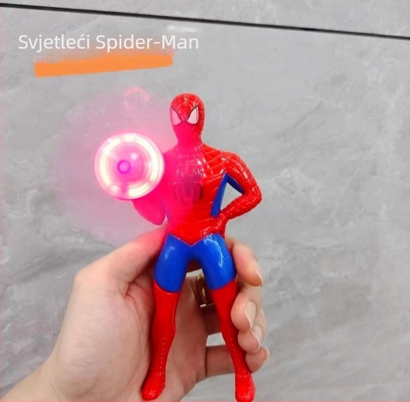 Mini Ultraman svjetleći ventilator Ručni električni ventilator Mali ručni ručno prešani Superman praktični ručni ventilator