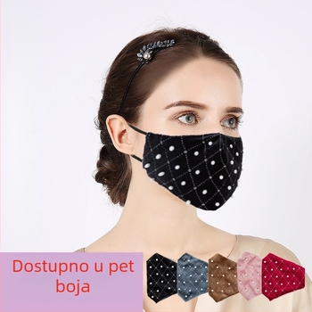 Maska Zvijezda Sjajna platnena maska Ženska moda za odrasle Personalizirana krema za sunčanje otporna na prašinu Biserna maska Trendy Factory Spot