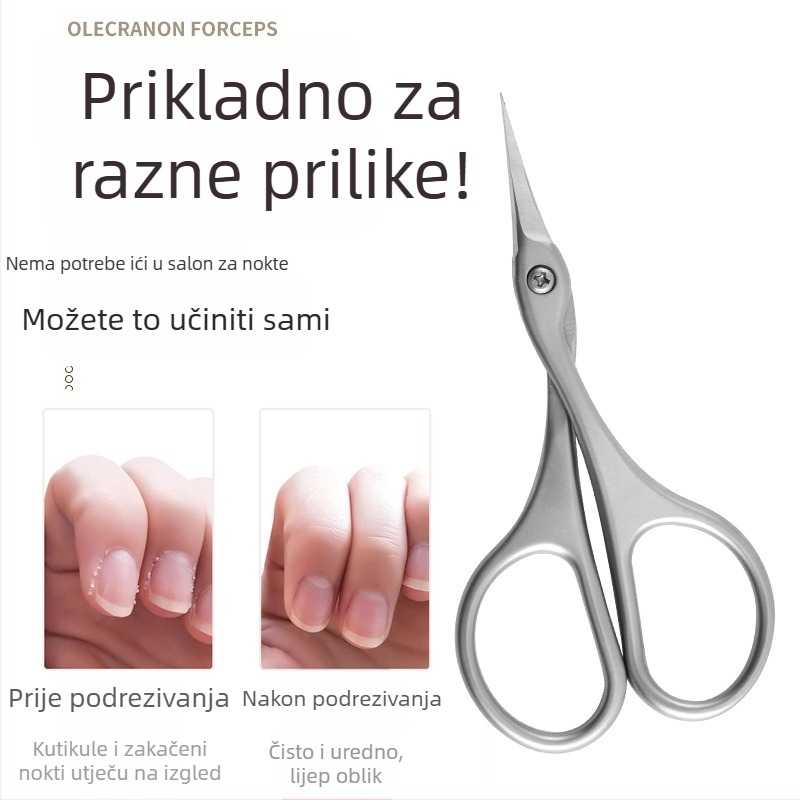 Nove škare od nehrđajućeg čelika ruskog stila za prednju mrtvu kožu, profesionalne manikure, škare za podrezivanje mrtve kože, posebne male škare za manikuru