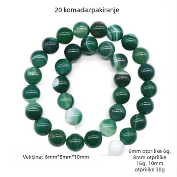 20/Pakiranje okruglih perli od prirodnog ahata, labave perle, DIY perlasta narukvica, ogrlica, nakit, dodaci, poluproizvodi, veleprodaja